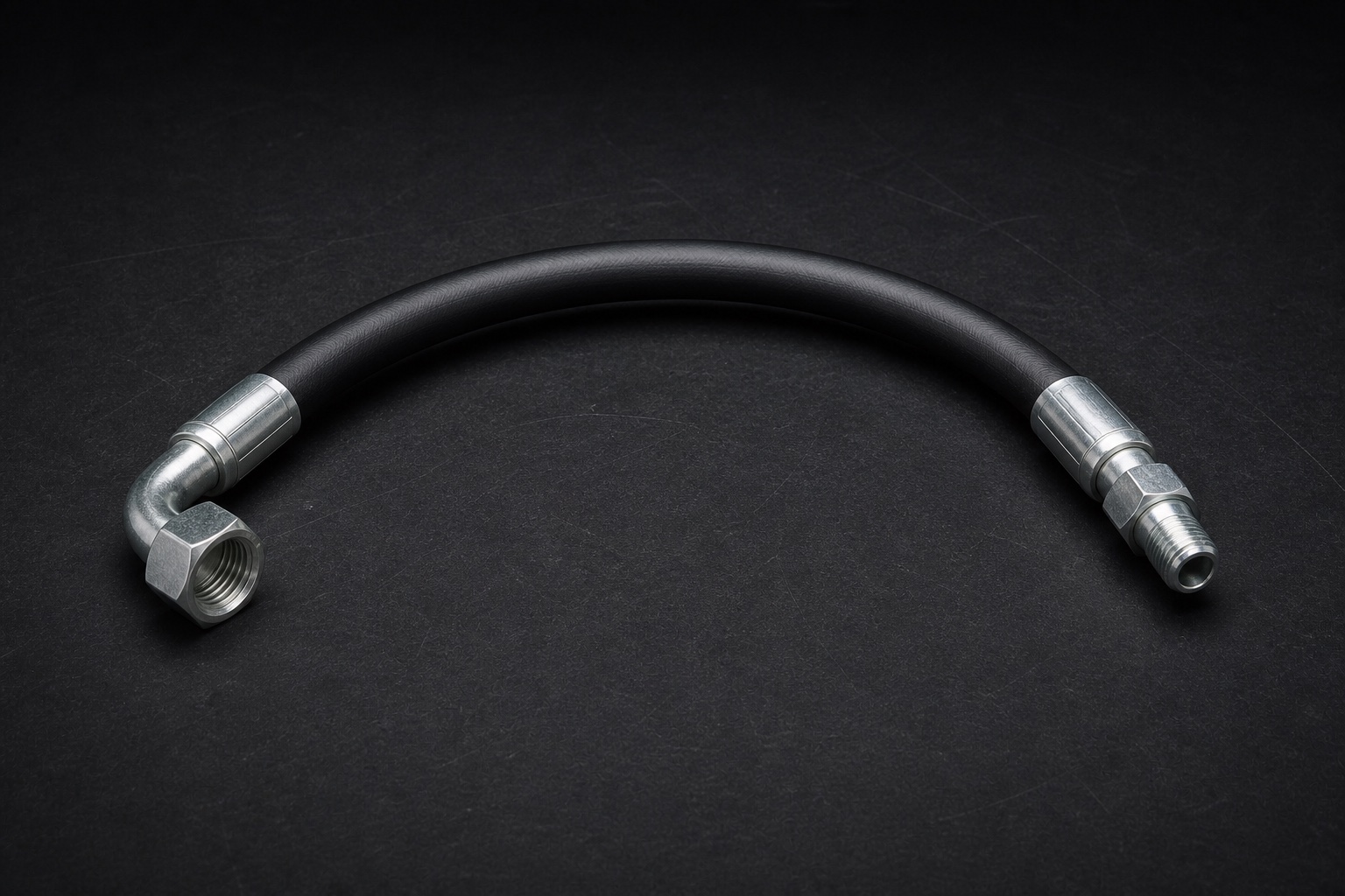 Thin short hydraulic hose assembly preview
